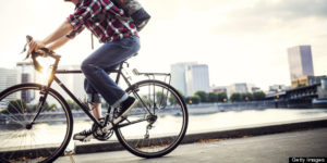 Bike Commuter in Portland Oregon